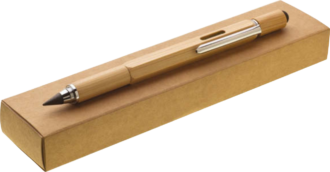 1601621-69_001 ATREZO PLUS multifunctional bamboo pencil 6-in-1 in paper packaging