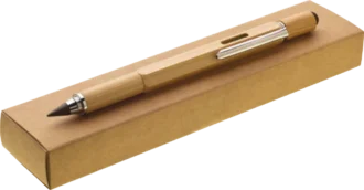 ATREZO PLUS multifunctional bamboo pencil 6-in-1 in paper packaging