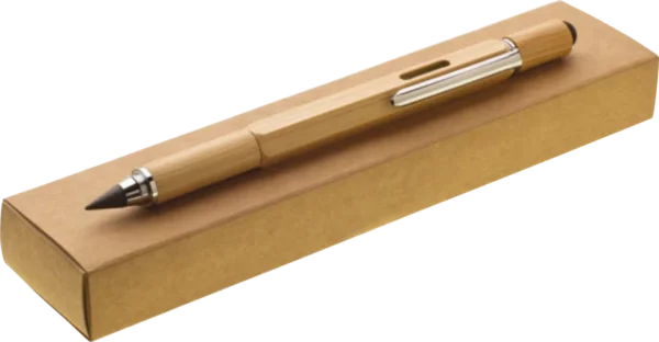 1601621-69_001 ATREZO PLUS multifunctional bamboo pencil 6-in-1 in paper packaging