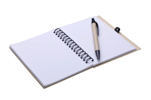 3016066-69_03 REGIS A6 spiral notebook with ballpoint pen