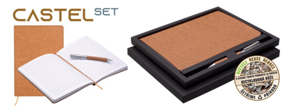 3047019_01 CASTEL Notebook with ballpoint pen in box